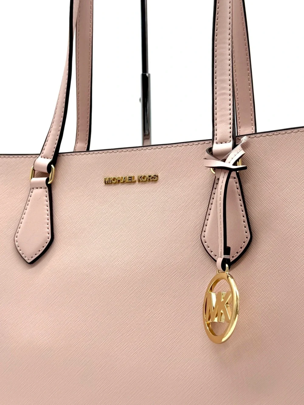 Michael Kors Bag Large Sheila Mf Tote Bag Powder Blush - Picture 2 of 10